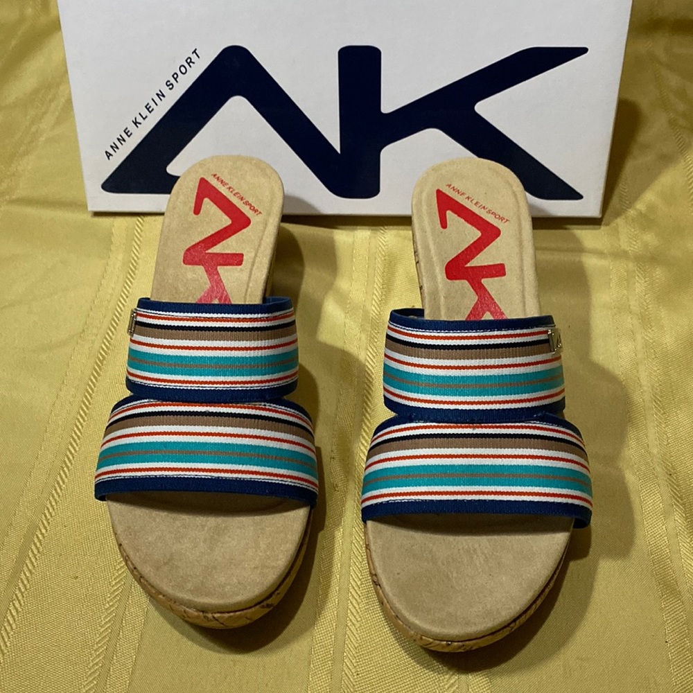 Anne Klein Sport sandal, multi color, new